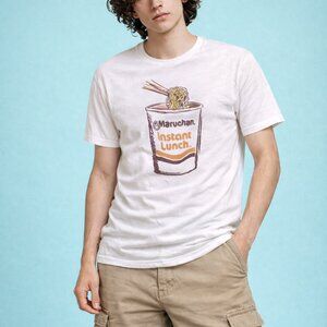 Maruchan - White Ramen Print T-shirt - Mens Size M